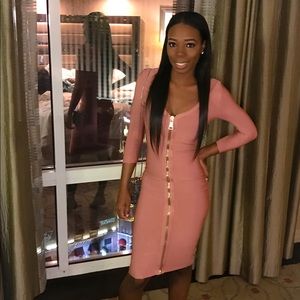 House of CB Pink ILA Rose Bandage Dress